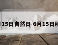 6月15日自然日 6月15日那天