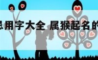 属猴取名忌用字大全 属猴起名的宜用字,忌用字