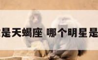 男明星中谁是天蝎座 哪个明星是天蝎座的男