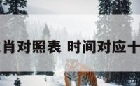时间生肖对照表 时间对应十二生肖