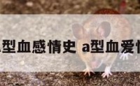 A型血感情史 a型血爱情