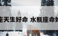 水瓶座天生好命 水瓶座命好不好