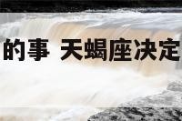 天蝎座决定了的事 天蝎座决定了的事情是什么