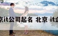 北京it公司起名 北京 it企业
