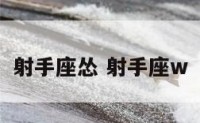 射手座怂 射手座w