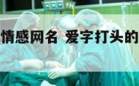 爱字打头的情感网名 爱字打头的情感网名大全