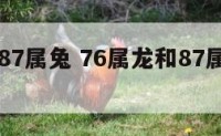76属龙87属兔 76属龙和87属兔相配吗