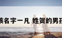 姓贺的男孩名字一凡 姓贺的男孩名字大全