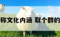 取个群名称文化内涵 取个群的名字好听