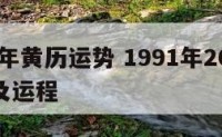 1991年黄历运势 1991年2022年运势及运程