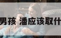 潘名字大全男孩 潘应该取什么名字男孩