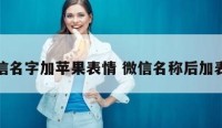 微信名字加苹果表情 微信名称后加表情