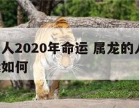 属龙的人2020年命运 属龙的人2020年命运如何