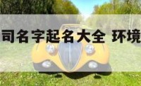 环境科技公司名字起名大全 环境科技有限公司起名字