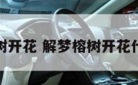 解梦榕树开花 解梦榕树开花什么预兆