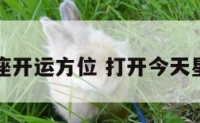 今日星座开运方位 打开今天星座运势
