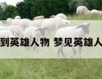 梦到英雄人物 梦见英雄人物