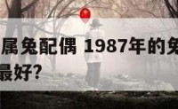 1987每属兔配偶 1987年的兔婚配什么属相最好?