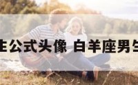 白羊座男生公式头像 白羊座男生炫酷头像