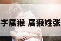 姓张的男孩名字属猴 属猴姓张叫什么名字好