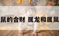 属龙的和属鼠的合财 属龙和属鼠财运怎么样