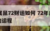 2018属鼠72财运如何 72年属鼠2018年的运程