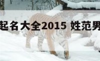 范氏男宝起名大全2015 姓范男孩有时尚取名字