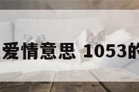 1053什么爱情意思 1053的爱情意思