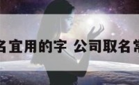 公司起名宜用的字 公司取名常用的字