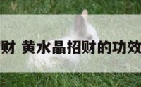 黄水晶招财 黄水晶招财的功效是真的吗