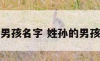 姓氏孙男孩名字 姓孙的男孩儿名字