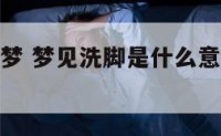 洗脚周公解梦 梦见洗脚是什么意思有什么预兆