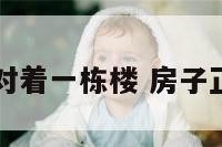 建筑物的角对着一栋楼 房子正对建筑物角