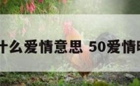 50代表什么爱情意思 50爱情暗示什么