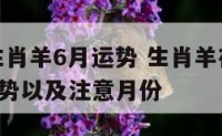 2018生肖羊6月运势 生肖羊在2018年的运势以及注意月份