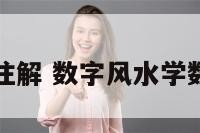 数字风水学注解 数字风水学数字解析图片