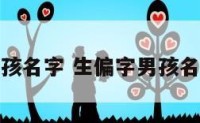 生偏字男孩名字 生偏字男孩名字怎么取