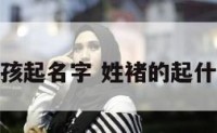 姓褚的女孩起名字 姓褚的起什么名字好