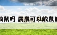 属鼠能戴鼠吗 属鼠可以戴鼠的饰品吗