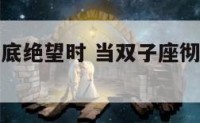 当双子座彻底绝望时 当双子座彻底绝望时会怎么样