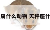 天平座属什么动物 天秤座什么属相