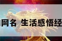 领悟生活的网名 生活感悟经典句子网名