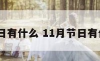 11月节日有什么 11月节日有什么节日