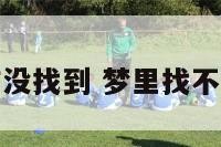 梦工作没找到 梦里找不到工作