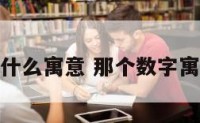 数字有什么寓意 那个数字寓意最好