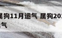 2018属狗11月运气 属狗2019十一月份运气