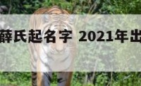 鸡年宝宝薛氏起名字 2021年出生薛姓宝宝起名