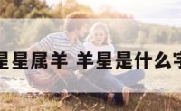 星星属羊 羊星是什么字