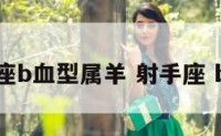 射手座b血型属羊 射手座 b型血