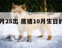 属猪10月28出 属猪10月生日的运势如何